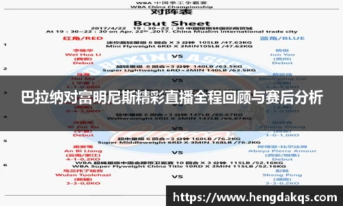 巴拉纳对富明尼斯精彩直播全程回顾与赛后分析